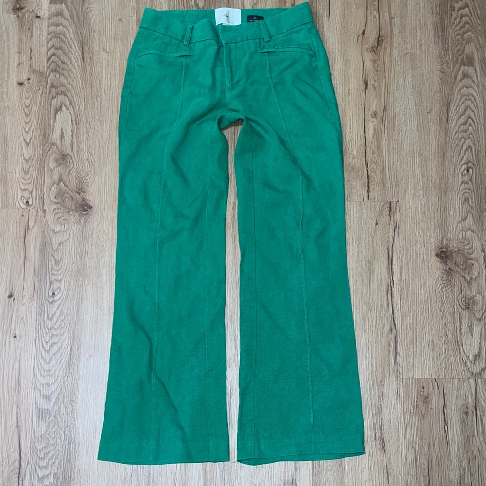 Elevenses Vibrant Green Flare Jeans